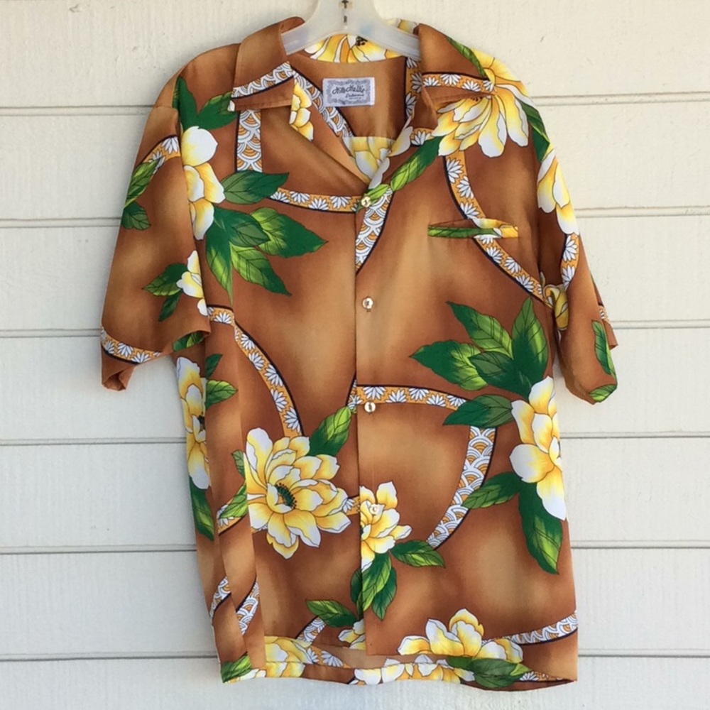 Men’s Vintage Hilo Hattie Hawaiian Shirt Sz Large